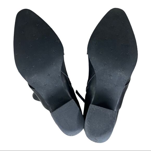 Nic + Zoe Amorie 2 Black Leather Booties Boots 9 Twisted Bow Accent Nic+Zoe - Picture 11 of 11